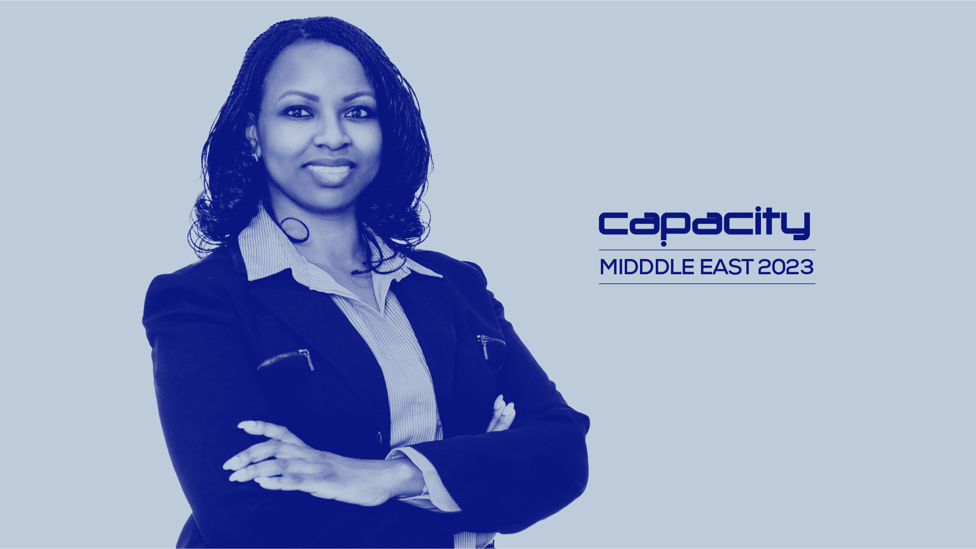 Judy Nguru being interviewed at Capacity Middle East 2023